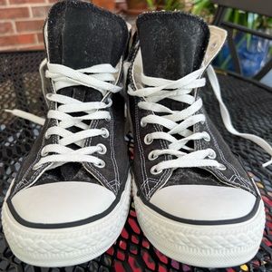Converse black All-Star hi tops 10.5
